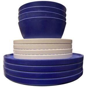 Member's Mark Lightweight Break Resistant Melamine Dinnerware Set, 12pc - Cobalt